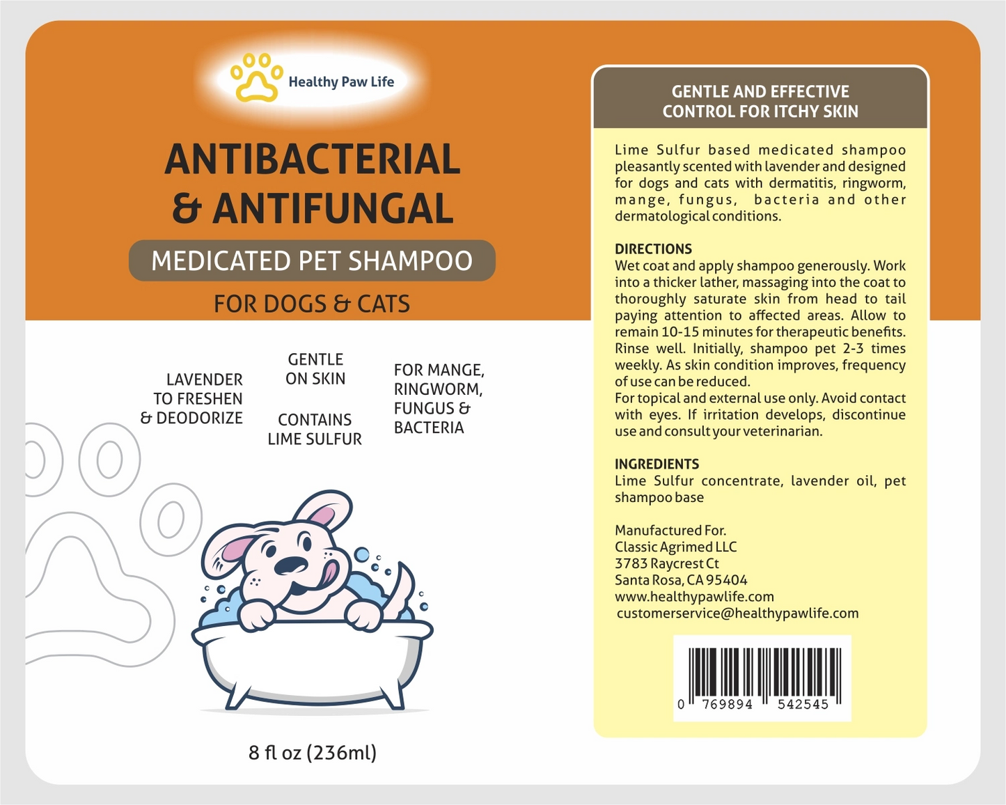Lime Sulfur Pet Shampoo Pet Care