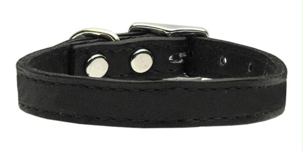 Plain Leather Collars Black 10